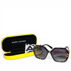 NIB Marc Jacobs MARC 689/S Havana Tortoise Geometric Square Sunglasses